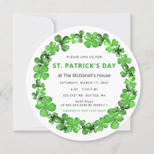 Elegant Grönt Klöver Shamrock St patricks day Inbjudningar