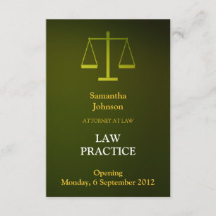 Elegant Grönt Law Practice Open Notice Inbjudningar