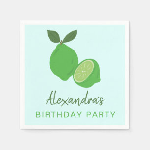 Elegant Grönt Lime Party Pappersservett