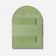 Elegant Grönt Linjer Bröllop