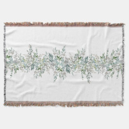 Elegant Grönt Löv Design Filt