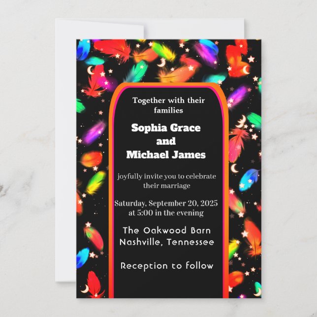 Elegant Grönt Löv Natur Design | Minimal Botan Inbjudningar (Framsida)