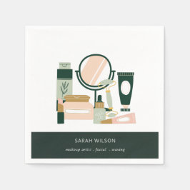 Elegant  Grönt Makeup Artist Cosmolog Pappersservett