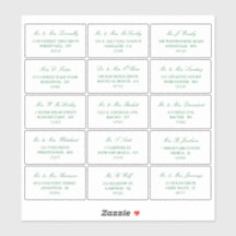 Elegant Grönt och Bröllop, enskilda Adress