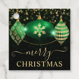 Elegant Grönt och Guld Baubles jul Gåvor Etiketter