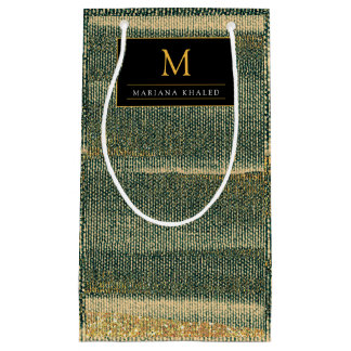 Elegant Grönt Pensel med guld och svart