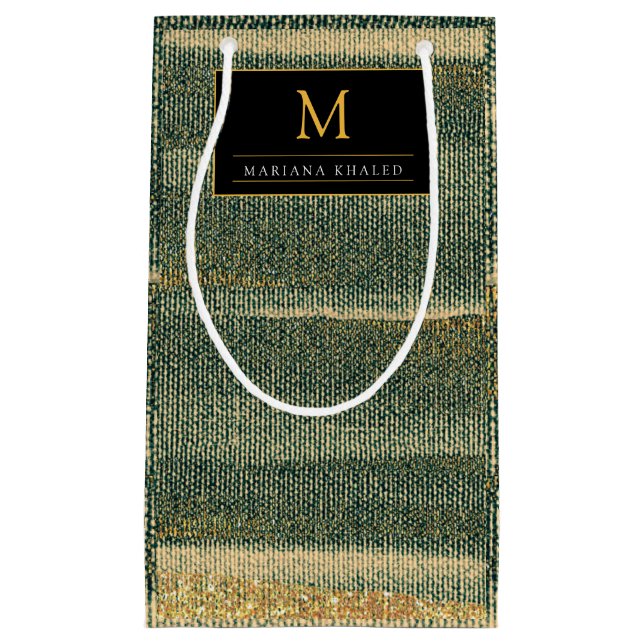 Elegant Grönt Pensel med guld och svart (Framsidan)