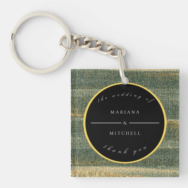 Elegant Grönt Pensel med guld och svart  (Framsidan)