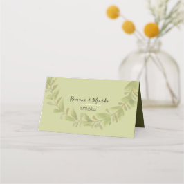 Elegant Grönt Personlig för vattenpassning Placeringskort