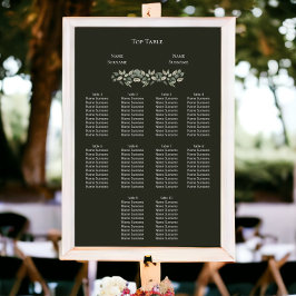 Elegant Grönt: Planen för sjösättning i Bröllop Poster