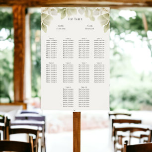 Elegant Grönt: Planen för sjösättning i Bröllop Poster