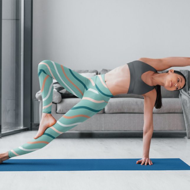 Elegant Grönt Rand Gym Yoga Women Leggings (Skapare uppladdad)