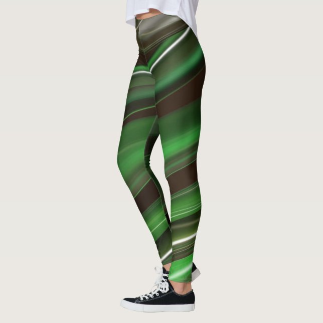 Elegant Grönt Rand Leggings (Vänster)