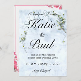 Elegant grönt Ro bröllopsinbjudan Inbjudningar