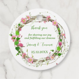 Elegant Grönt Träd Löv Personlig Bröllop Gåvor Etiketter