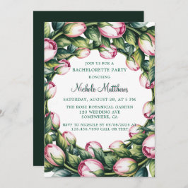 Elegant Grönt Utandningsparti Buds Bachelorette Pa Inbjudningar