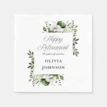 Elegant Grönt Vattenfärgen Blommigt Pension Party