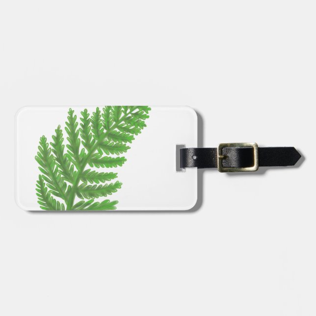 Elegant grönt vattenfärgen Ferns woodland lövs Bagagebricka (Horisontell Framsida)