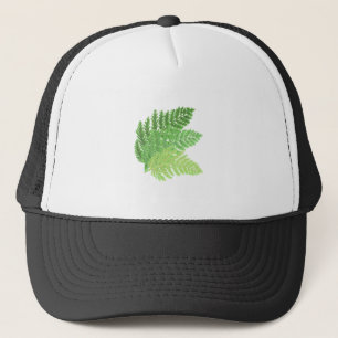 Elegant grönt vattenfärgen Ferns woodland lövs Keps