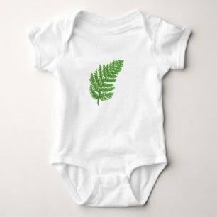 Elegant grönt vattenfärgen Ferns woodland lövs T-shirt