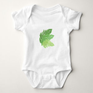 Elegant grönt vattenfärgen Ferns woodland lövs Tröja