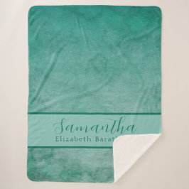 Elegant Grönt Vattenfärgen Personlig Namn