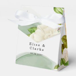 Elegant Grönt Vattenfärgen Ro Bröllop Presentaskar