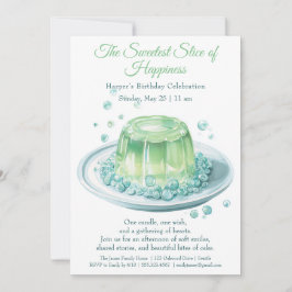 Elegant grönt Vattenfärgsregistrering - inbjudan t