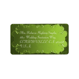 Elegant Grönt Vintage bröllop Adressetiketter