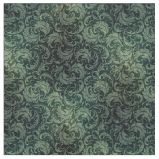 Elegant grönt vintage damask blomster mönster tyg