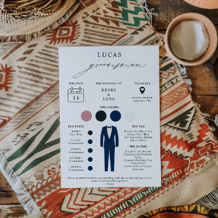 Elegant Groomsmen-förslags- och informationskort Inbjudningar