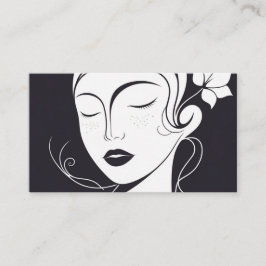 Elegant Groovy Blommigt Modern - Trendigets Dubbla Visitkort