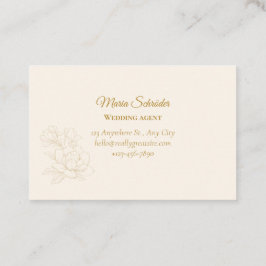 Elegant grün & gold visitkort