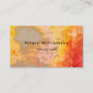 Elegant Grunge Kraft Brown Orange Rust Terracotta Visitkort