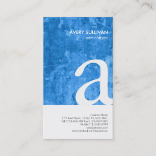 Elegant Grunge Struktur Monogram Affärskort Visitkort