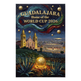 Elegant Guadalajara Soccer Art 2026 Stadium Fototryck