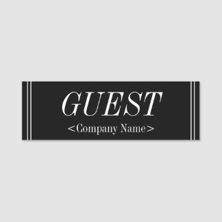 Elegant "GUEST" Name Tag Namnbricka