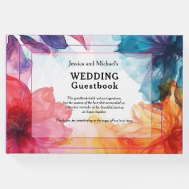 😍 Elegant Guestbook Anemone Dreamscape Bröllop Gästböcker