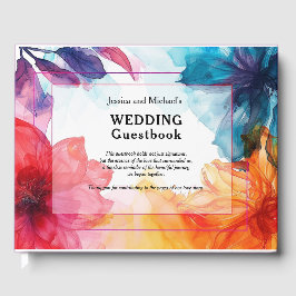 😍 Elegant Guestbook Anemone Dreamscape Bröllop Gästböcker