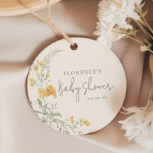 Elegant gul blomster baby shower