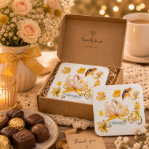 Elegant gul estetisk ölunderlägg – Vintage F