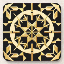 Elegant gul geometrisk mönsterkonst