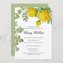 Elegant Gul ros Möhippa Inbjudningar