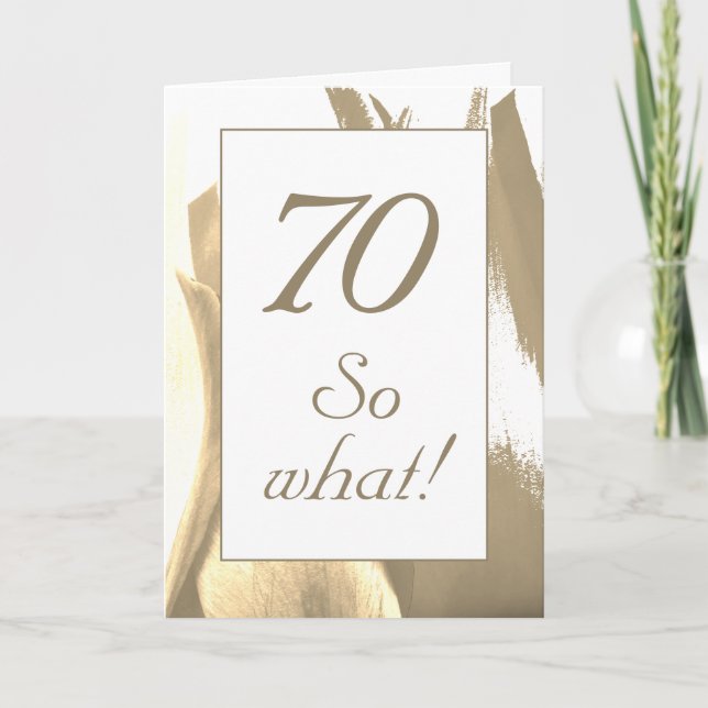 Elegant Gul Tulpan 70 Så Vad 70-årsdag Kort (Framsida)