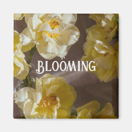 Elegant gul tulpan Blommig konst Magnet