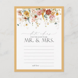 Elegant gul vildblomma akvarell datumidéer vykort