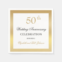 Elegant guld 50-års bröllopsjubileum