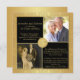 Elegant Guld 50:e Bröllop-årsdagen för inbjudan (Front/Back)