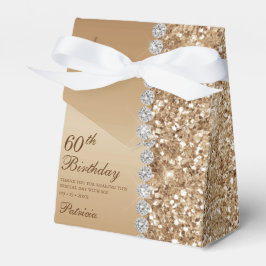 Elegant Guld 60-årsdag Presentaskar