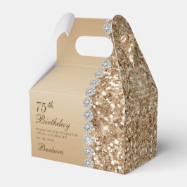 Elegant Guld 75-årsdag Presentaskar